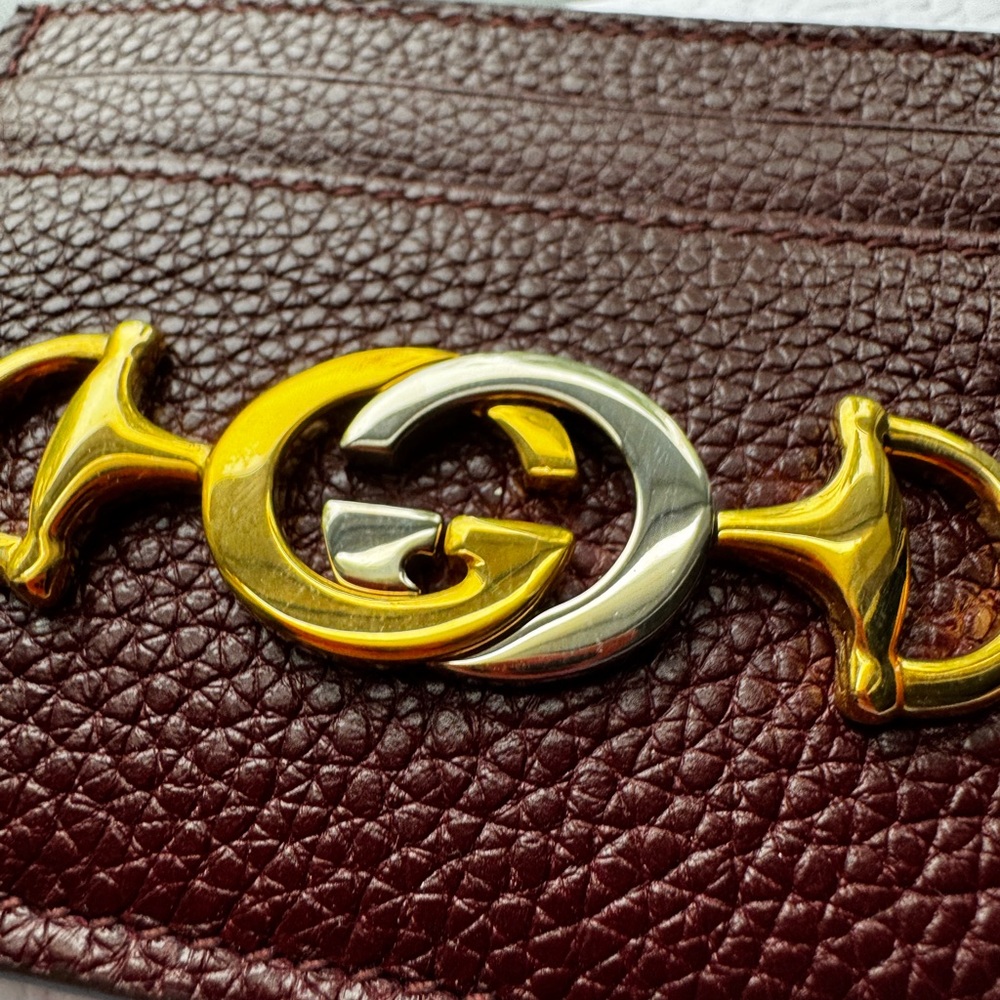 Gucci Brown and Gold Key Card Holder with Iconic GG Hardware - Picture 3 of 5